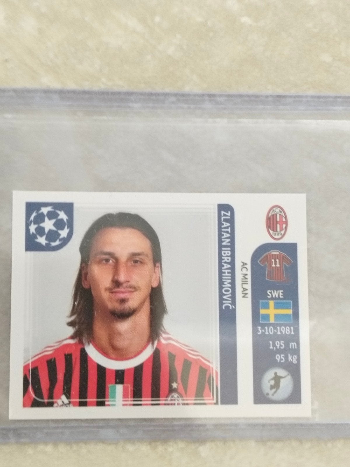 Panini sticker Champions League Zlatan Ibrahimovic AC Milan, Verzamelen, Ophalen of Verzenden