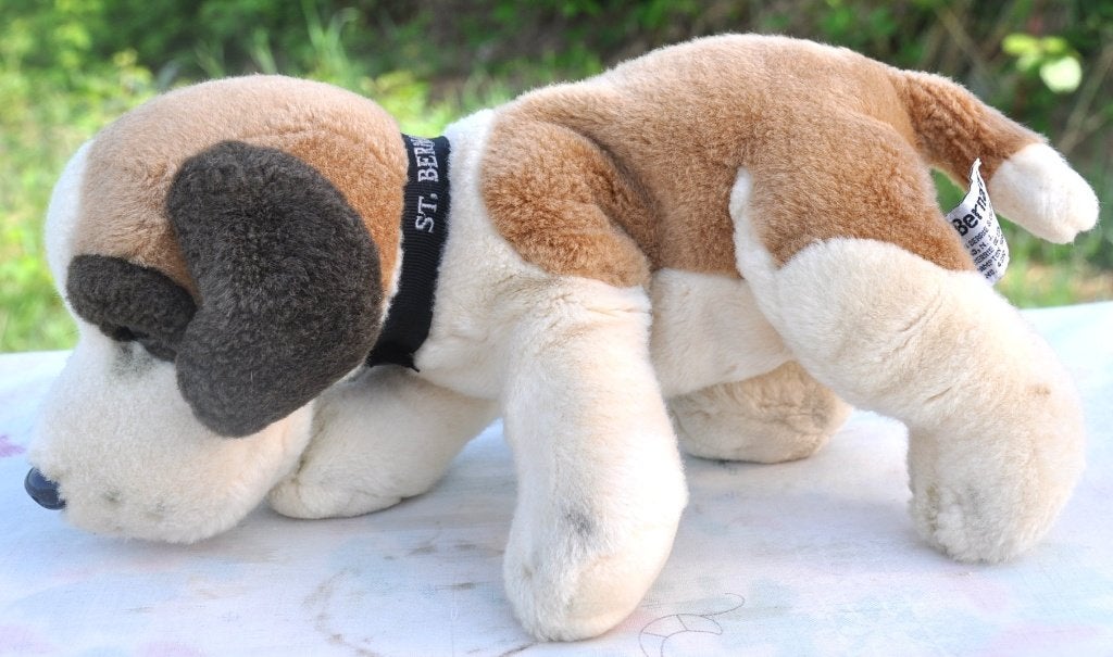peluche chien st bernard, Enlèvement ou Envoi, Chien, Moyen (20 à 80 cm), Utilisé