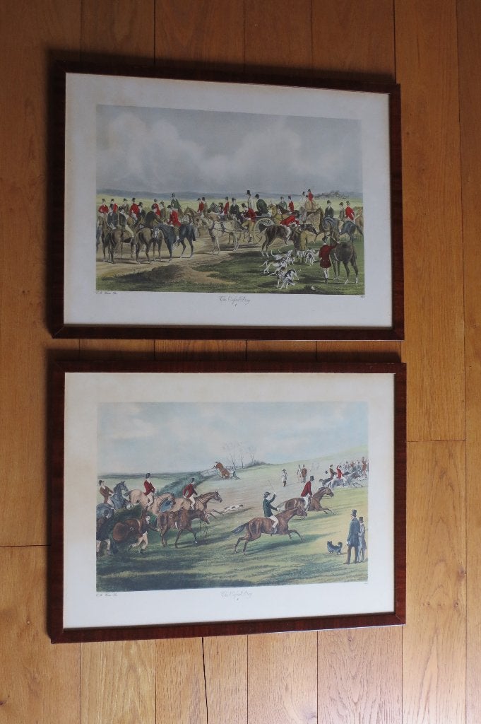 2 reproducties Henry Alken, Enlèvement, Sous verre