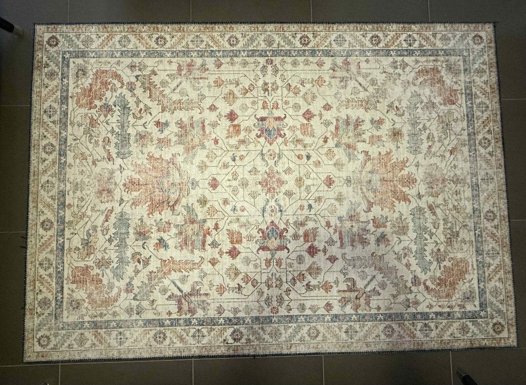 2x vintage vloerkleed Azara Yasmin lichtblauw – 160 x 230 cm, Maison & Meubles, Enlèvement, Beige