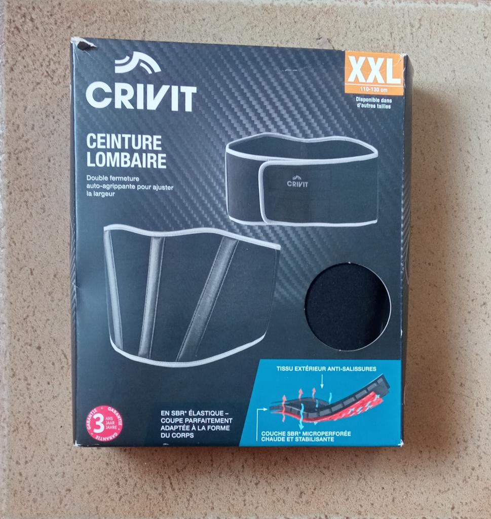 Ceinture lombaire Crivit XXL ( 110 à 130 cm ), Enlèvement, Utilisé