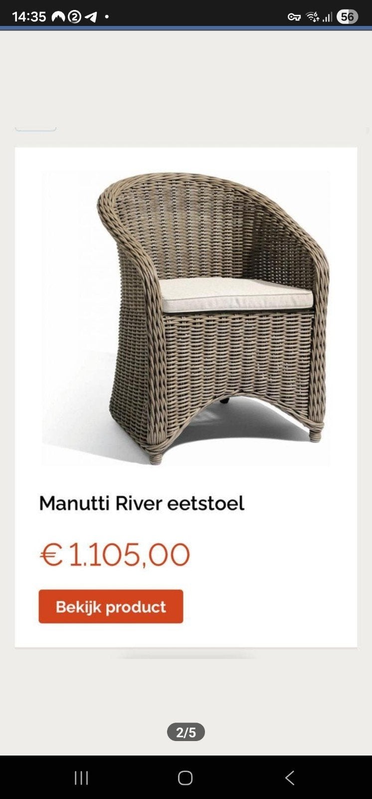 Manutti tuinstoelen (6x), Dieren en Toebehoren, Ophalen