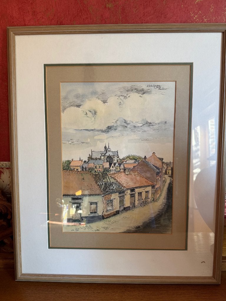 Pentekening van Pros Van Leeuw, Ophalen, Tekening, Pentekening