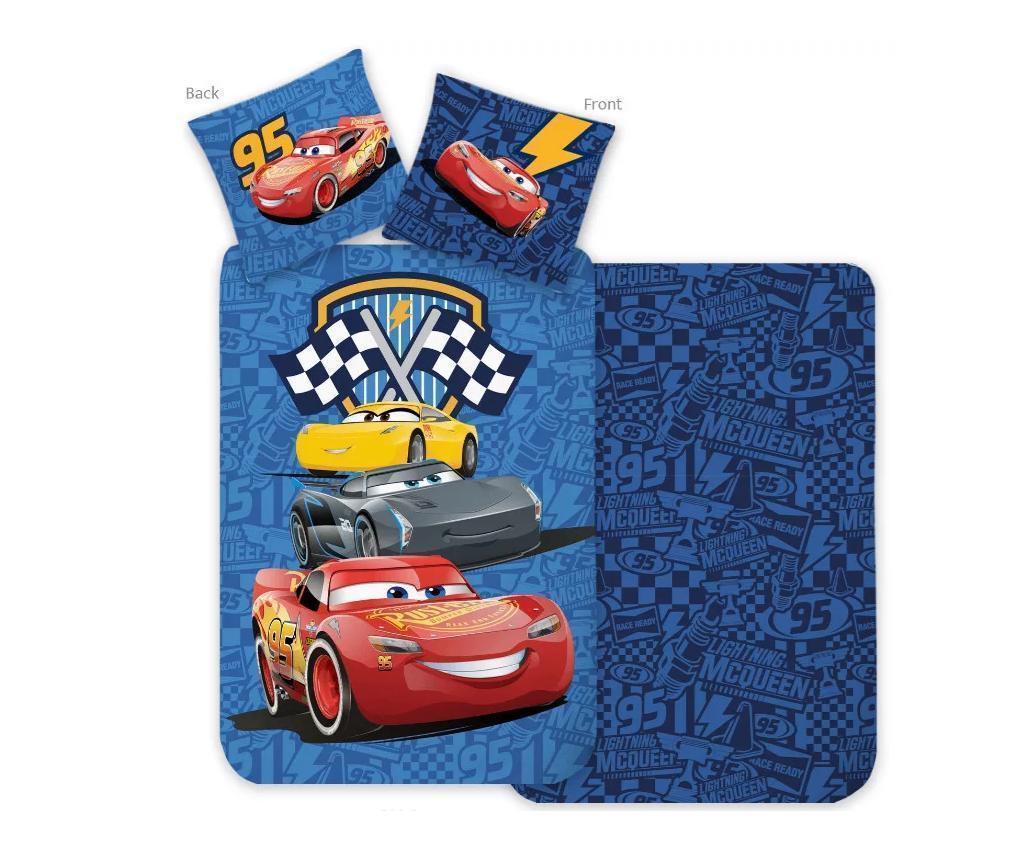 Disney Cars Dekbedovertrek 140 x 200 - Katoen - Blauw, Blauw, Dekbedovertrek, Nieuw, Ophalen of Verzenden