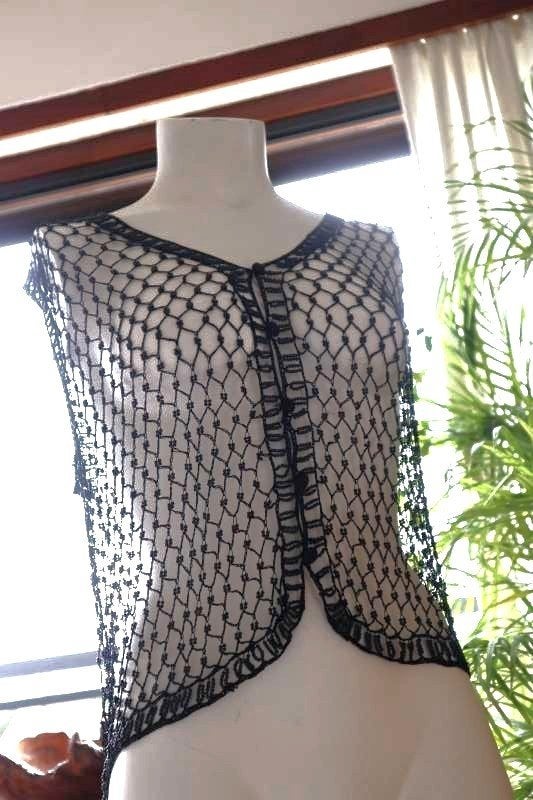 transparant parel shirt blouse, Kleding | Dames, Vintage Dressing, Zwart, Nieuw, Ophalen of Verzenden