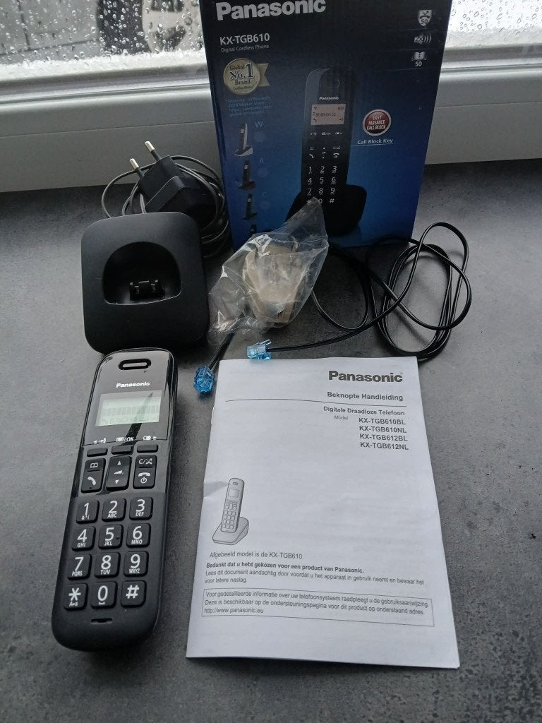 panasonic draadloze telefoon, Télécoms, Téléphones fixes | Combinés & sans fil, Enlèvement, Comme neuf, 1 combiné