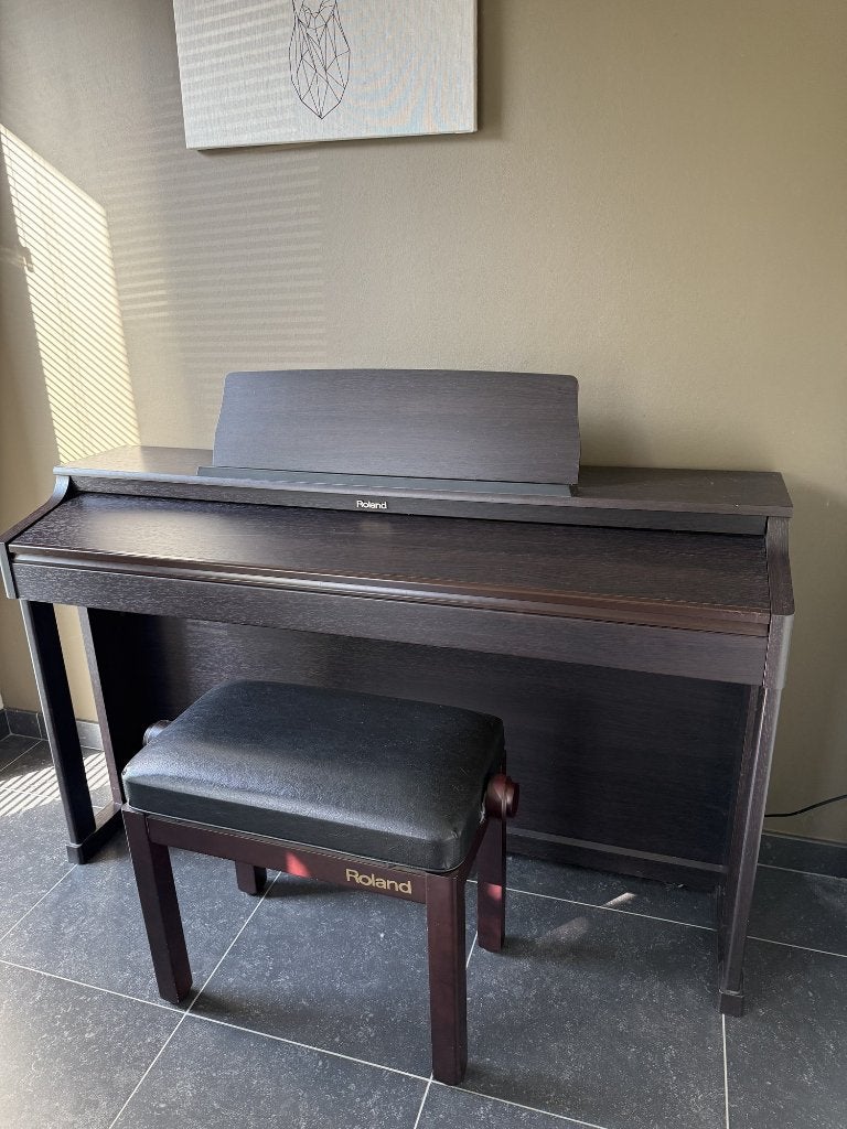 Roland HP203 digitale piano rozenhout - incl. pianobank, Musique & Instruments, Pianos, Utilisé, Piano, Brun, Digital, Enlèvement
