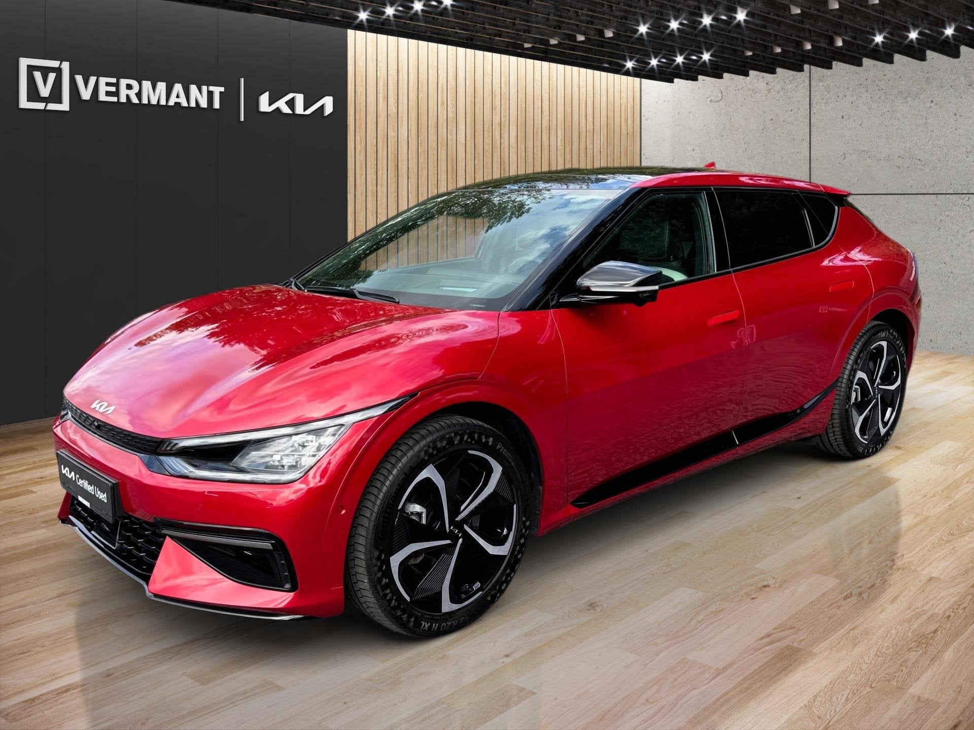 Kia EV6 GT-LINE RWD 77.4 kWh - Full Option!, Autos, Kia, Rouge, Achat, Euro 6, Détection des panneaux routiers