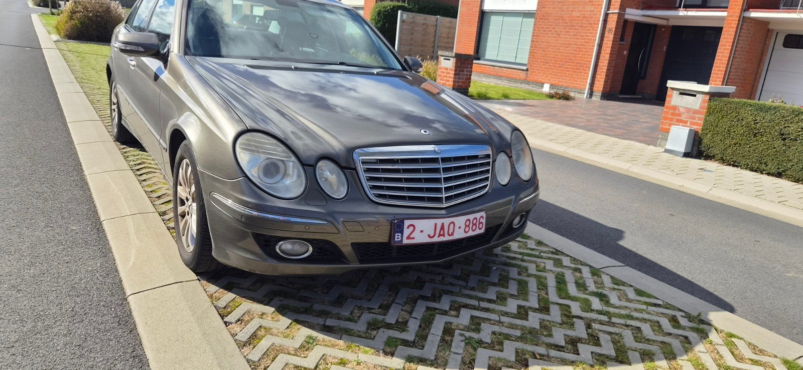 mercedes e220 cdi facelift 120kw 163pk elegance, Autos, Cuir, Argent ou Gris, Achat, Noir