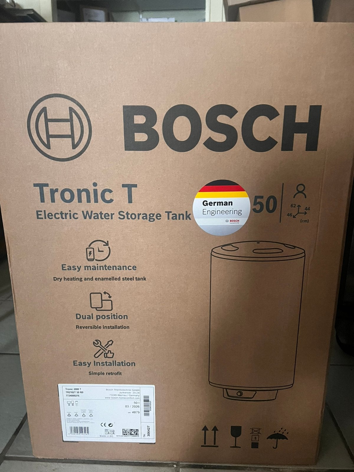 Bosch Tronic T 50L elektrische boiler (TR2102T 50 RB), Elektronische apparatuur, Airco's, Ophalen, Nieuw