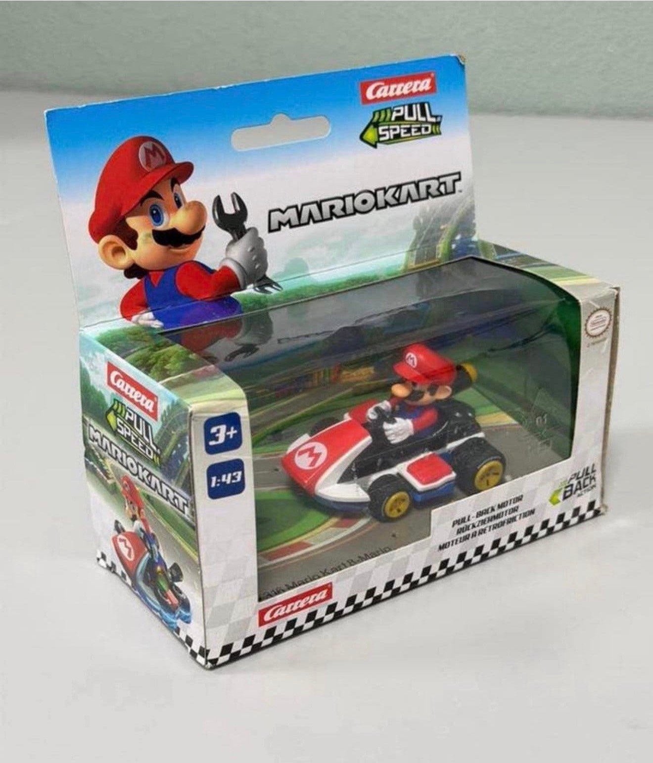 Carrera Mario Kart Pull Back Mario 1:43 voiture Nintendo, Enlèvement ou Envoi, Neuf, Voiture
