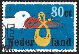 1 Postzegel Nederland 1997 Geboorte, Ophalen of Verzenden, Na 1940, Gestempeld