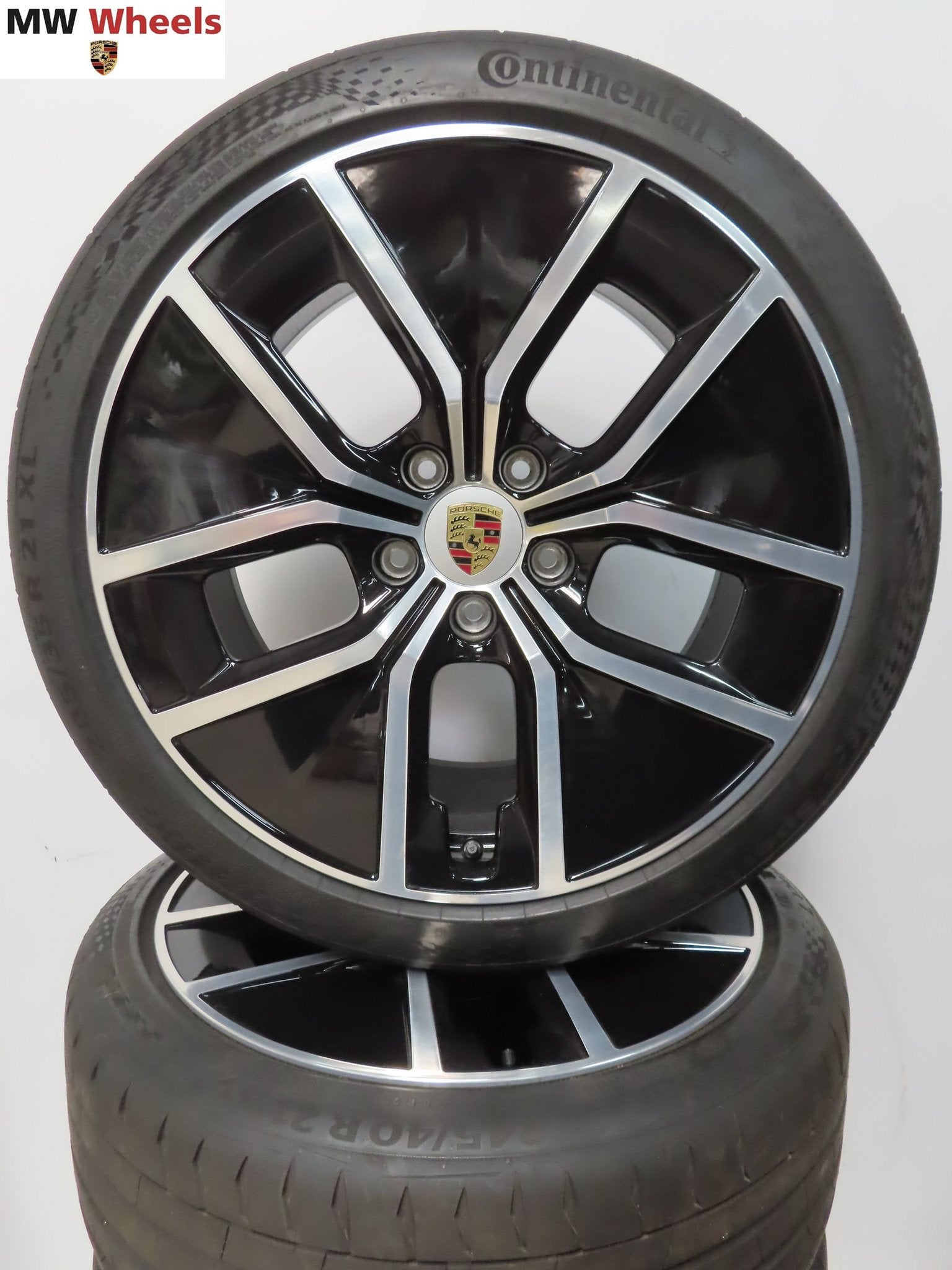 Originele Porsche Taycan Aero S 21 inch velgen zomerbanden, Pneus et Jantes, 245 mm, Véhicule de tourisme, Pneus été