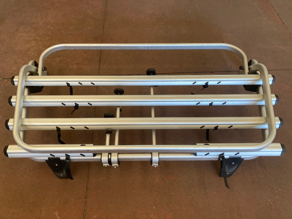 VW 7H0071104 Originele VW T5 fietsendrager, zilverkleurig, Auto diversen, Fietsendragers, 3 fietsen of meer, Gebruikt, Brede banden
