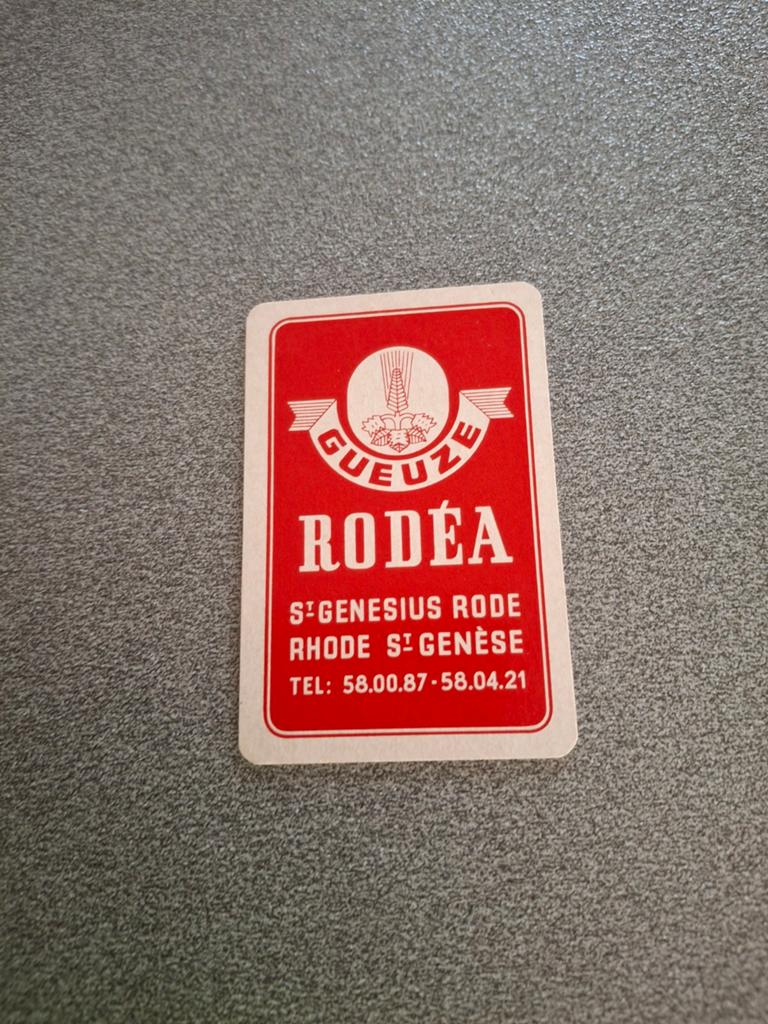 Oude speelkaart gueuze rodea, Verzamelen, Ophalen of Verzenden