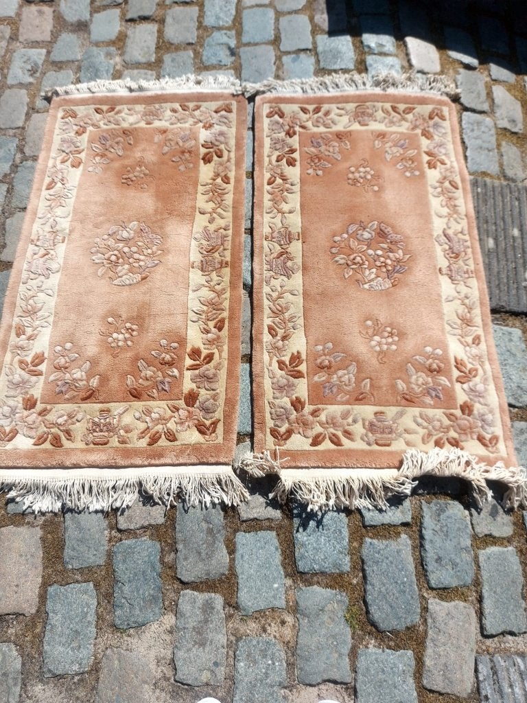 3 stuks Chinese tapijtjes 70x132 cm, Huis en Inrichting, Stoffering | Tapijten en Vloerkleden, Gebruikt, 100 tot 150 cm, Rechthoekig