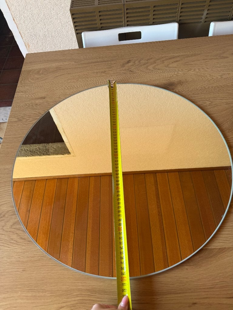 Spiegel, Huis en Inrichting, Woonaccessoires | Spiegels, Ophalen, Gebruikt, Rond, Minder dan 100 cm