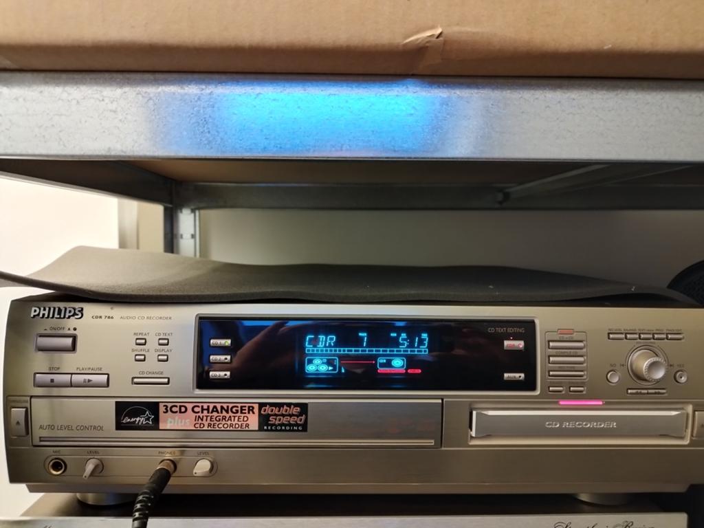 Philips cdr 786 cd recorder ,3 CD wisselaar, TV, Hi-fi & Vidéo, Enlèvement ou Envoi, Utilisé, Philips, Changeur