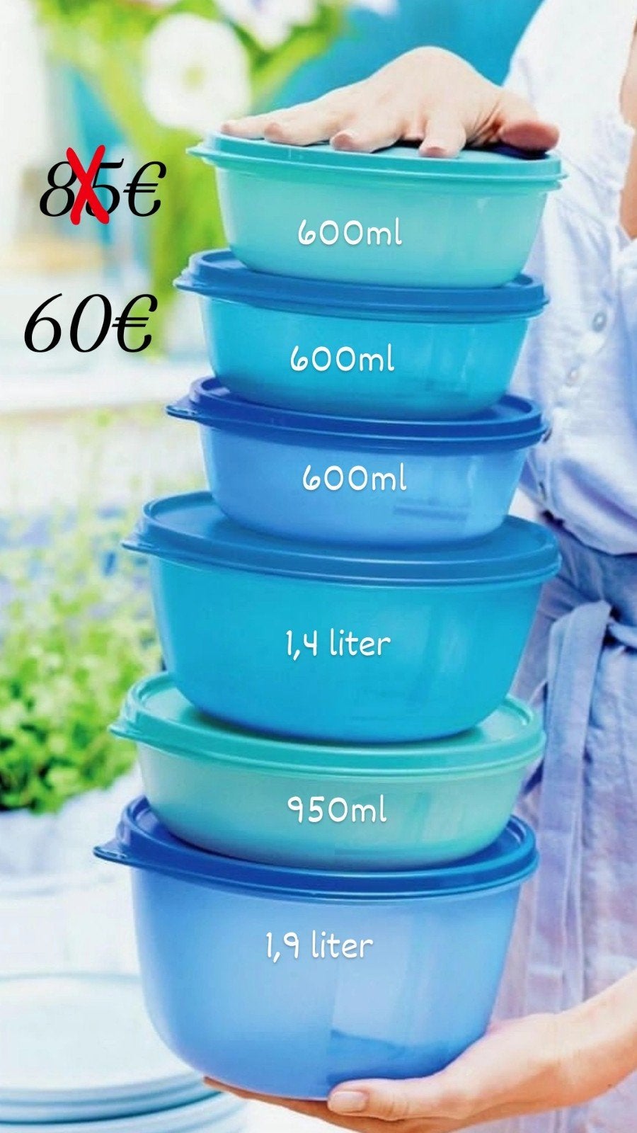 Tupperware set ruimtekommen, Ophalen of Verzenden, Nieuw