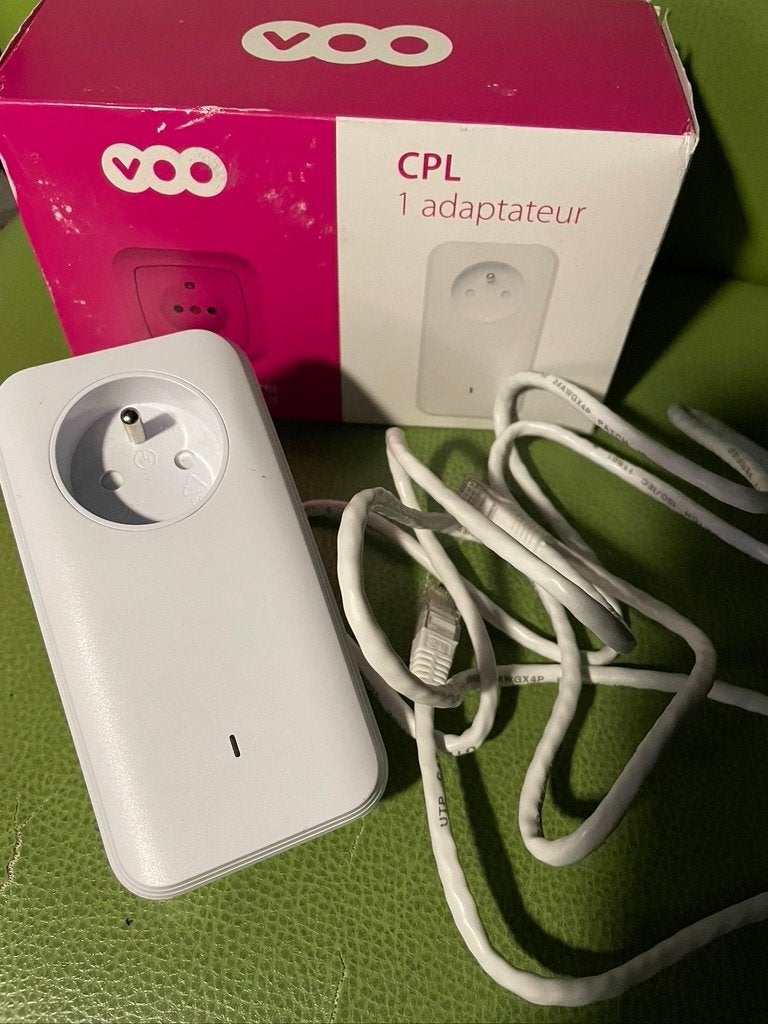 2 adaptateurs CPL " VOO ", Computers en Software, Routers en Modems, Ophalen, Nieuw