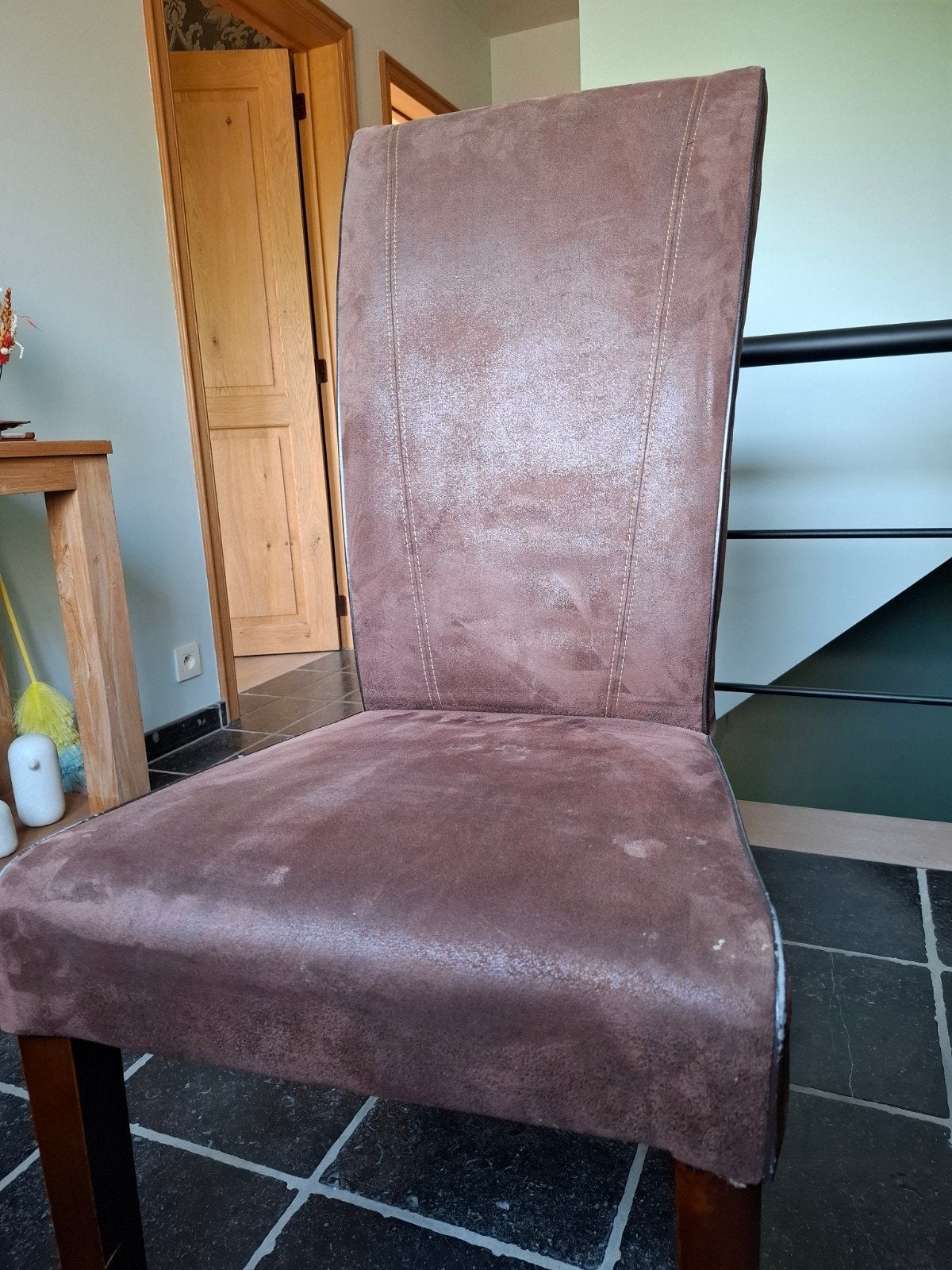 8 stoelen, Enlèvement, Landelijk, Synthétique, Brun