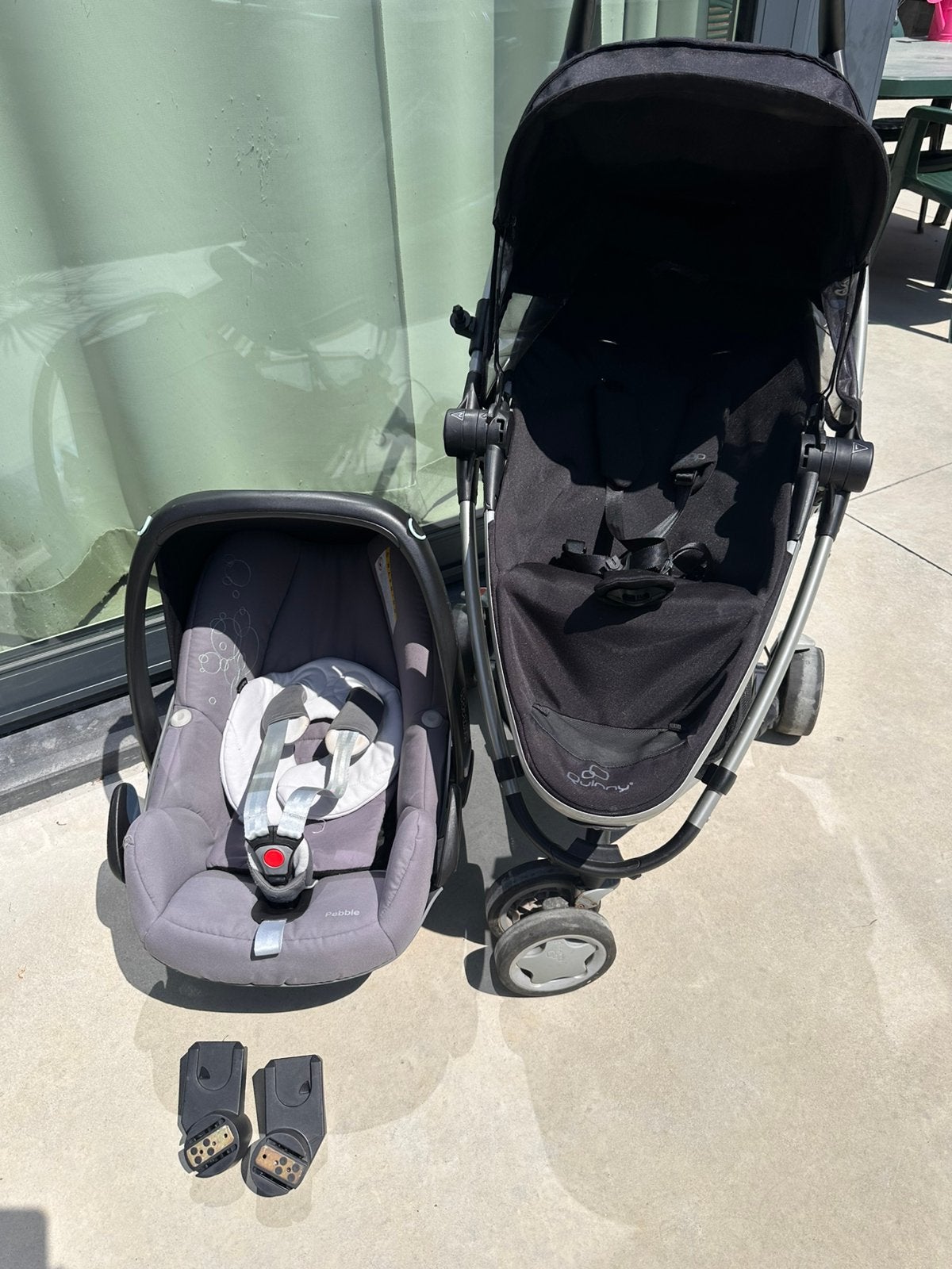 Poussette Quiny avec Maxi cosi Super état Maison Non fumeur, Enfants & Bébés, Enlèvement, Comme neuf, Poussette combi, Maxi-Cosi