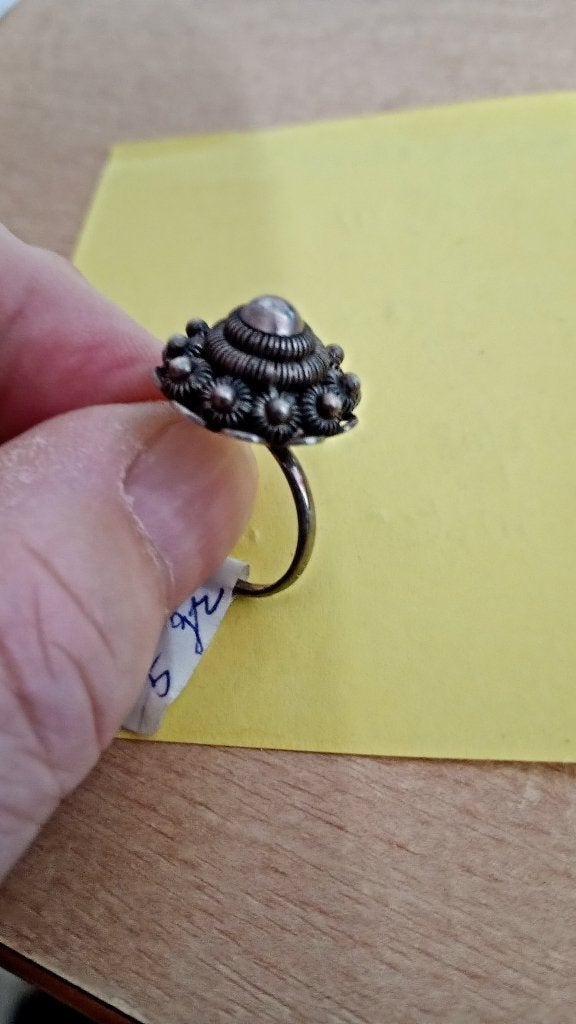 oude zilver zeeuwse knoop ring, Ophalen of Verzenden, Zilver