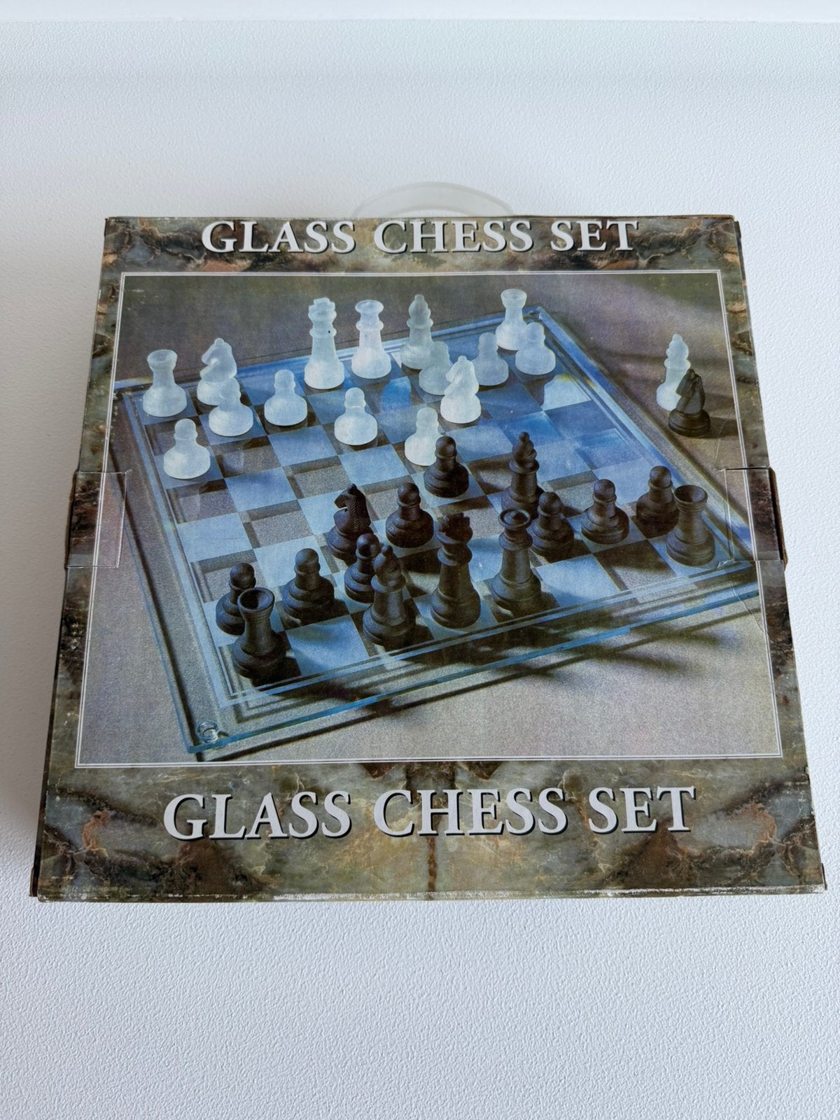 Glazen schaakspel, Hobby en Vrije tijd, Ophalen, Nieuw