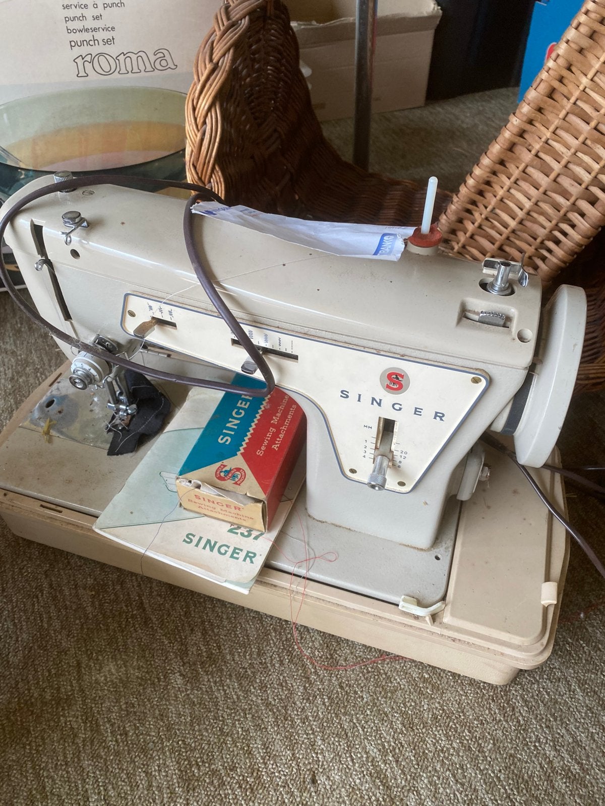 Singer vintage naaimachine, Ophalen