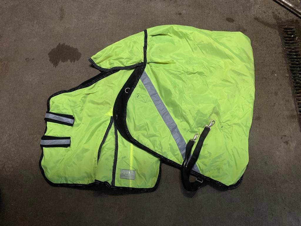 Reflecterende fluo nierdeken / uitrijdeken, Ophalen, Zo goed als nieuw