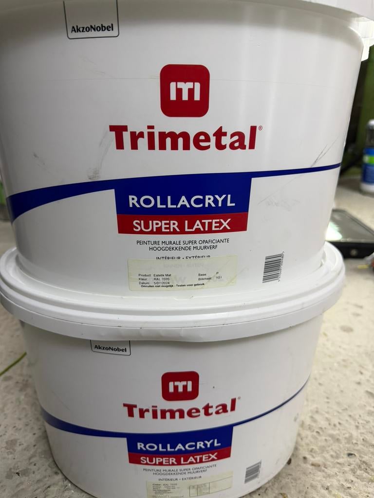 Trimetal RAL 7035 !, Bricolage & Construction, Peinture, Vernis & Laque, Enlèvement, Neuf, Gris, Peinture
