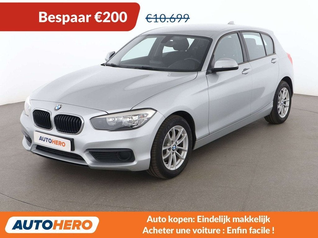 BMW 1 Serie 114 114d (année de construction 2015), Autos, 1385 kg, Argent ou Gris, Achat, Boîte manuelle
