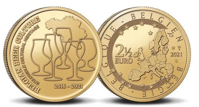 2,5 euro België 2021 Biercultuur, Verzenden, België, 5 euro