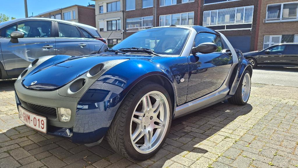 SMART ROADSTER 2005 74.300 KM AIRCO TOPSTAAT!, Auto's, Smart, Achterwielaandrijving, Cabriolet, Blauw, Roadster