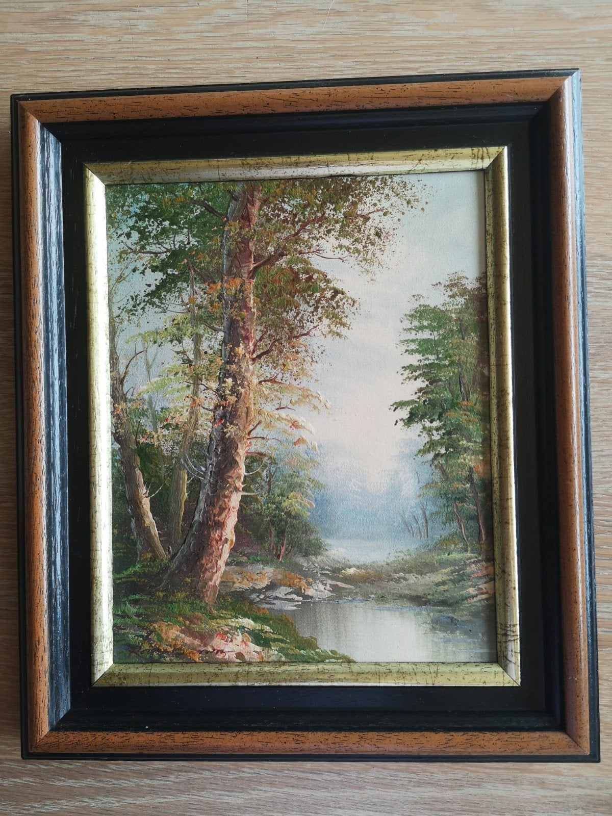 Kleine schilderij, Enlèvement, Signé, Toile