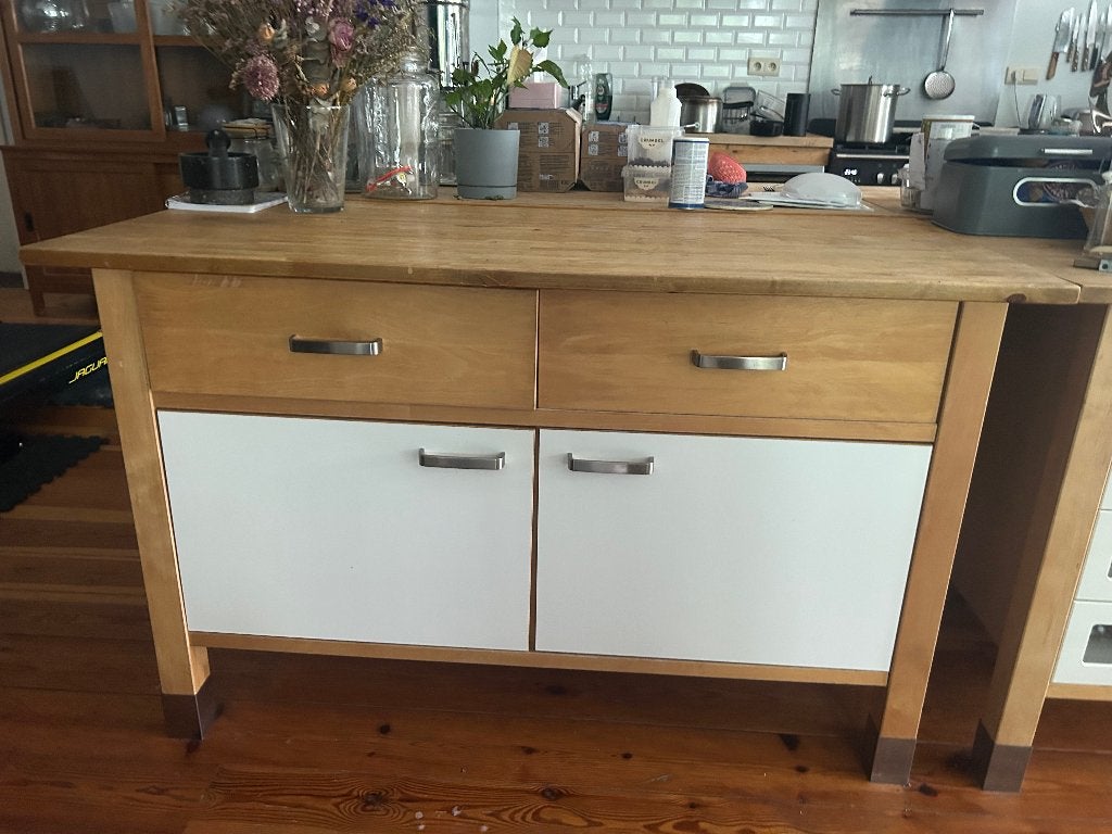 Meuble de cuisine IKEA Värde  2 tiroirs et 2 grands placards, Beige, Moins de 100 cm, 100 à 150 cm, Enlèvement