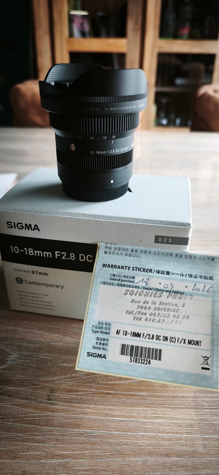 Sigma 10-18 2.8 Fujifilm X, Neuf, Filtre inclus, Sigma, Monture Fujifilm X