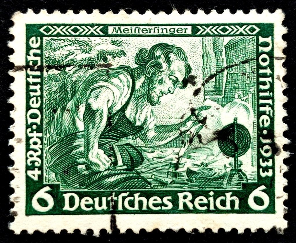 Deutsches Reich: WAGNER "Meistersinger" 1933, Ophalen of Verzenden, Overige periodes, Gestempeld