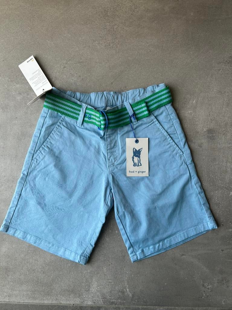 Fred & Ginger - Lichtblauwe short. Maat 128. Nieuw, Ophalen of Verzenden, Nieuw, Jongen, Broek