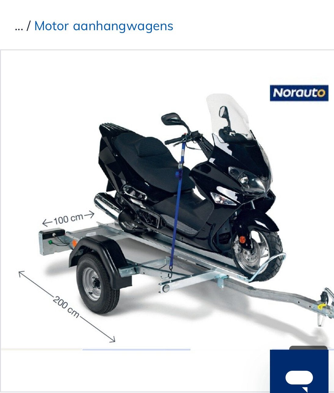 Moto aanhangwagen, Enlèvement, Comme neuf