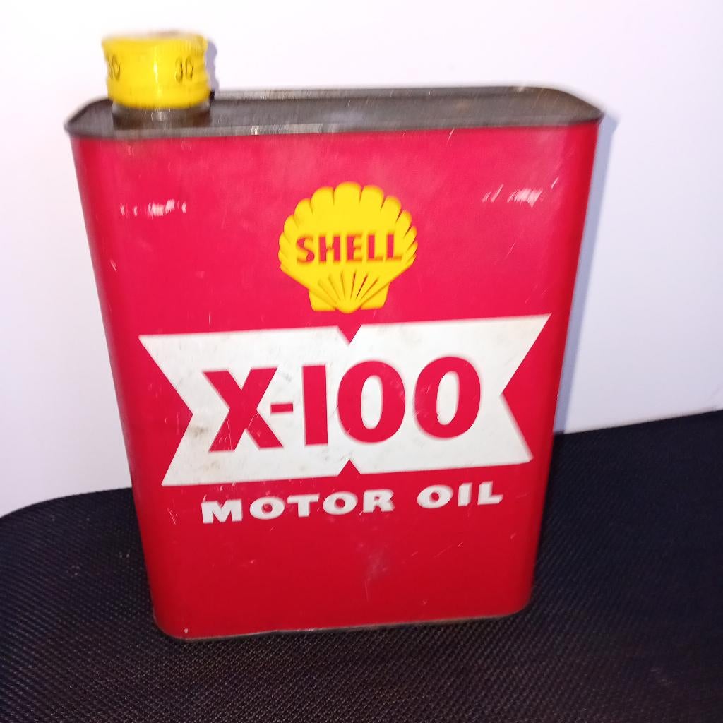 bidon d'huile vintage SHELL X100, Enlèvement ou Envoi, Comme neuf