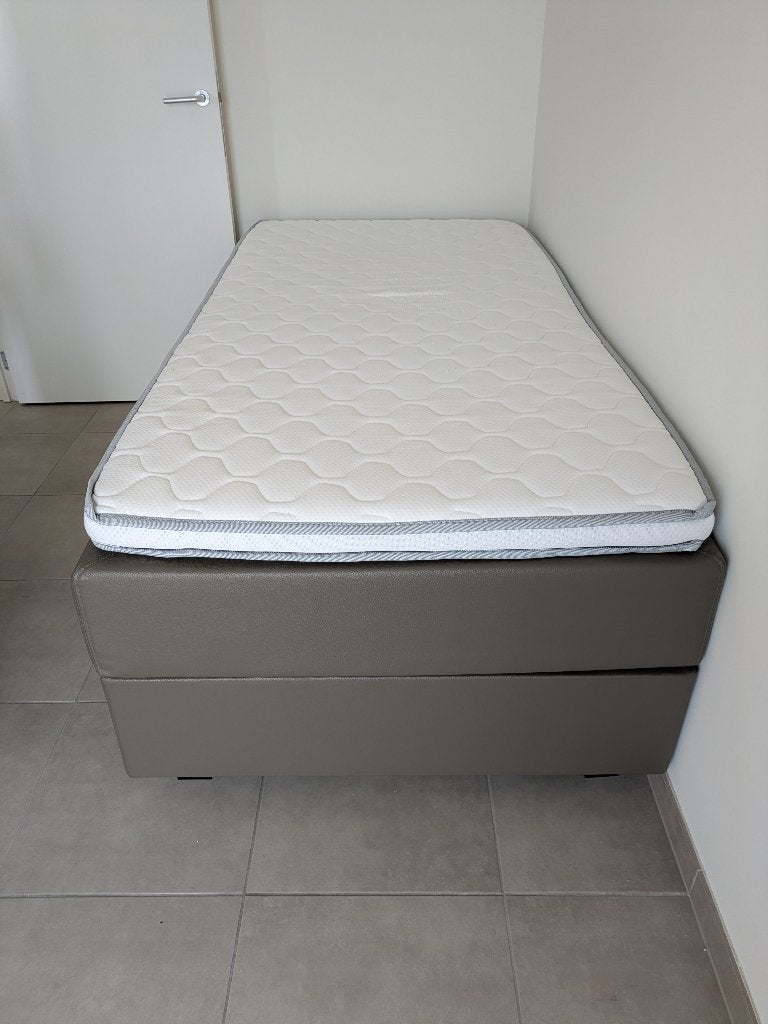 Boxspring - 1 persoons, Huis en Inrichting, Slaapkamer | Boxsprings, Ophalen, 100 cm, Eenpersoons, Bruin