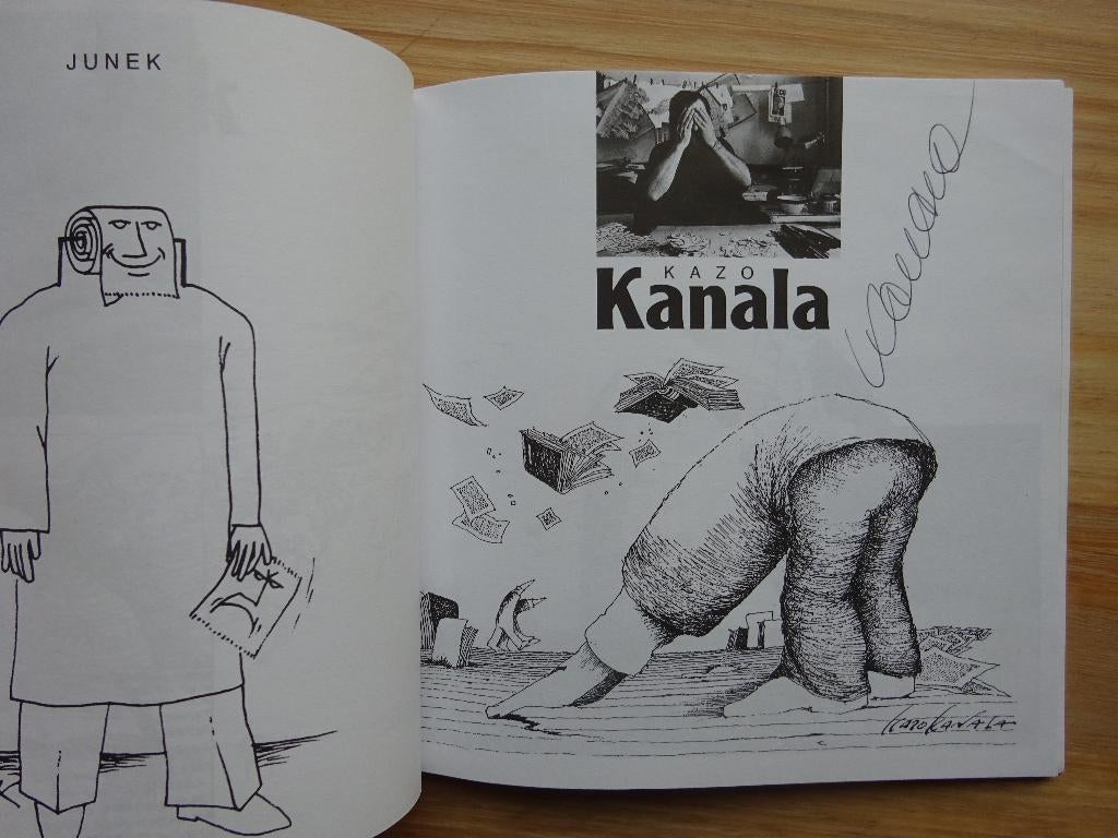 Slovak Union of Cartoonists, 4 x signed **1995, Boeken, Ophalen of Verzenden, Gelezen, Schilder- en Tekenkunst