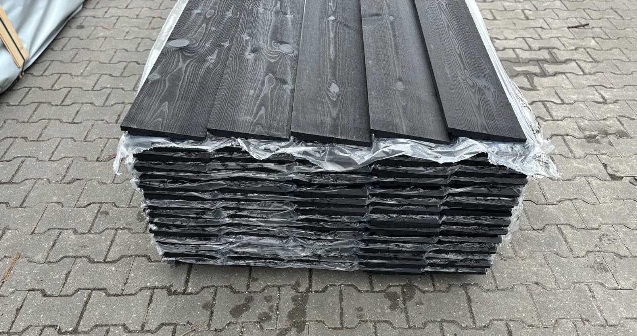 Zwart gecoate Zweedse rabatdelen, Enlèvement, Neuf, Bois