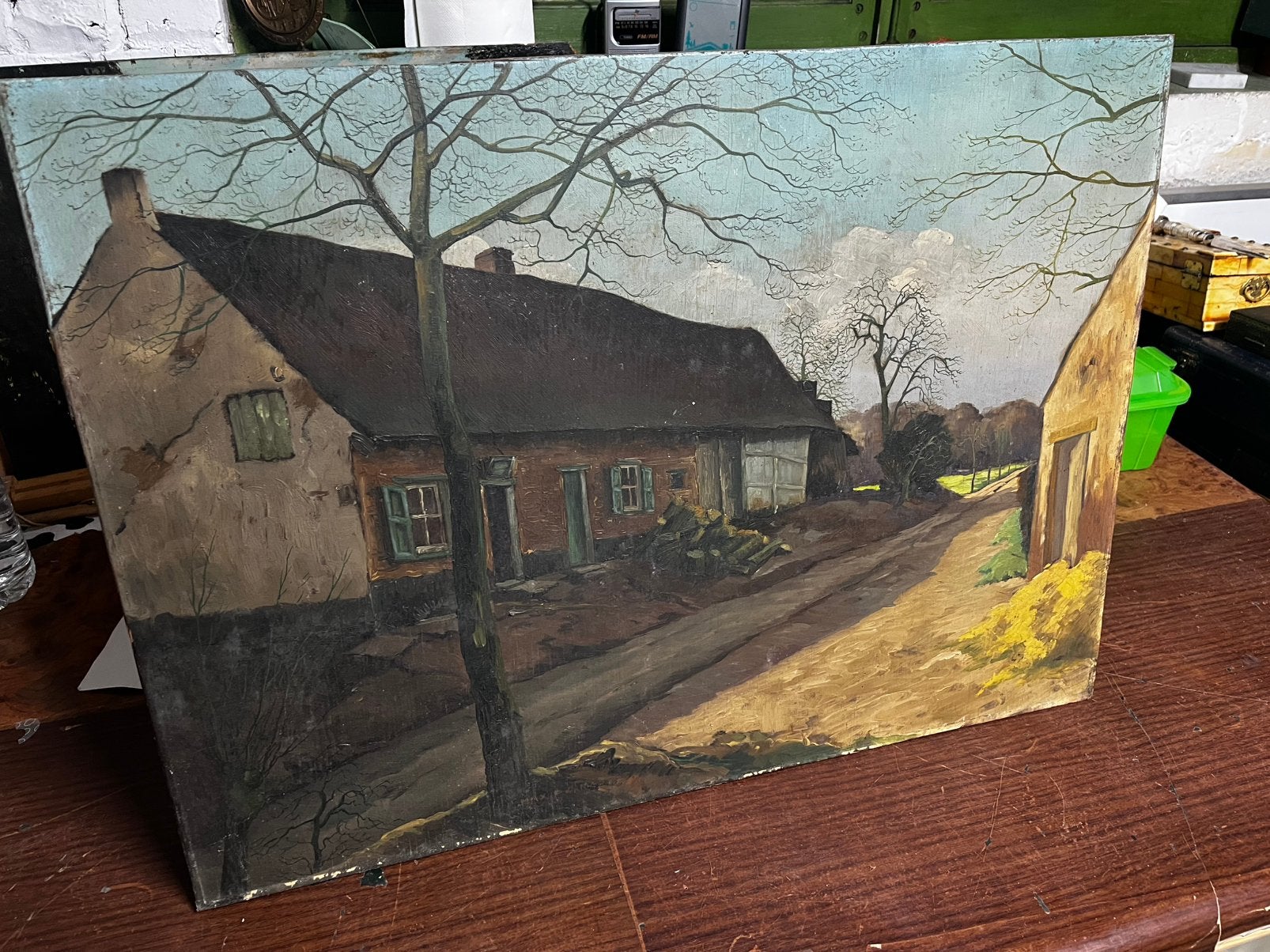 Tableau en bois - peinture à huile, Antiquités & Art, Art | Peinture | Classique, Enlèvement