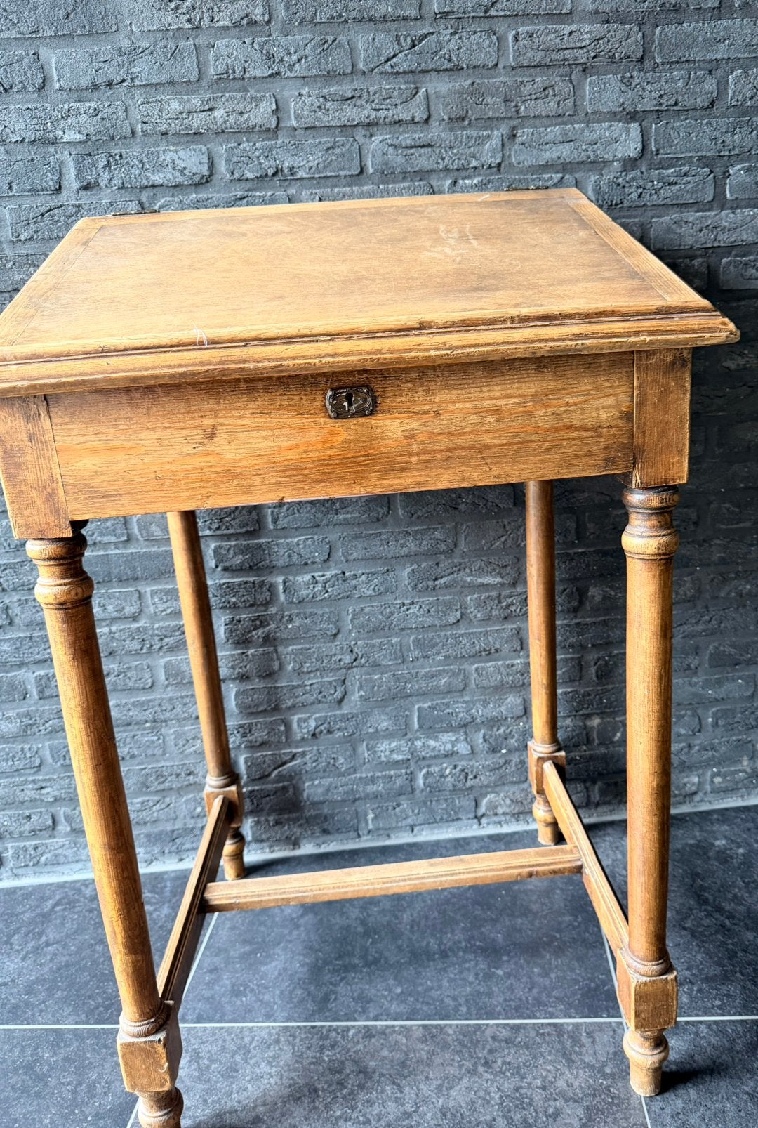Pupitre ancien en chêne — vers 1900 — original, Enlèvement