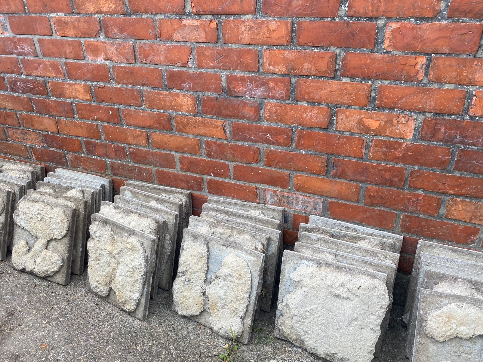 Gratis terrastegels, Ophalen, Gebruikt