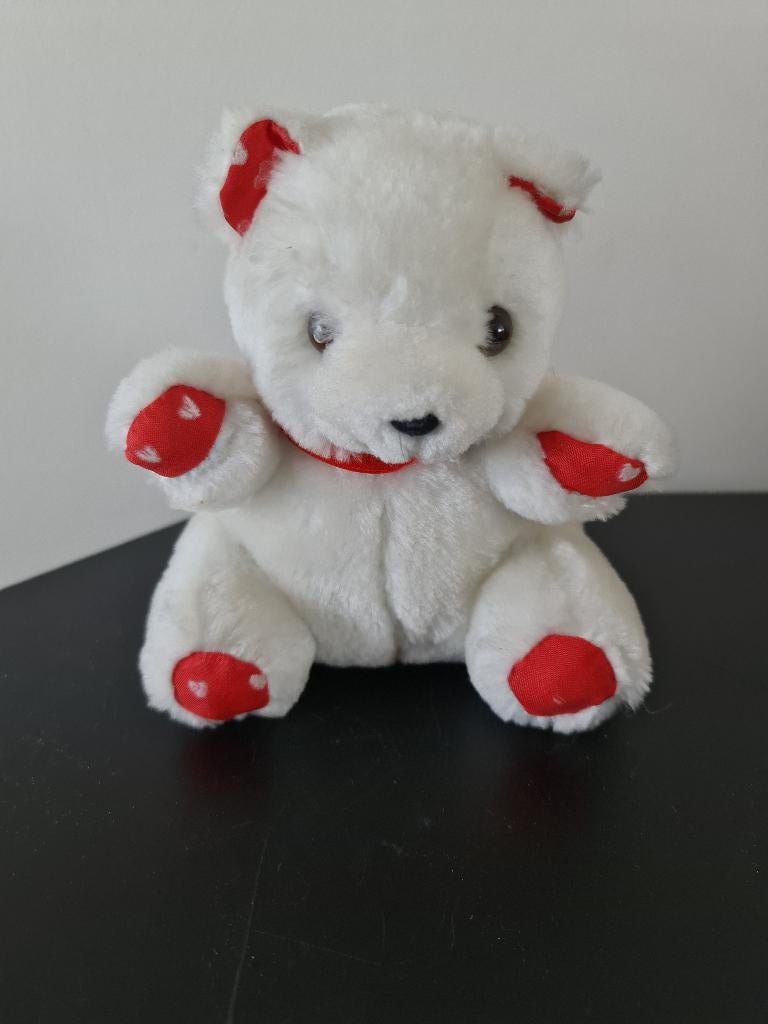 knuffel witte beer ongeveer 15 cm, Kinderen en Baby's, Speelgoed | Knuffels en Pluche, Ophalen, Zo goed als nieuw, Beer