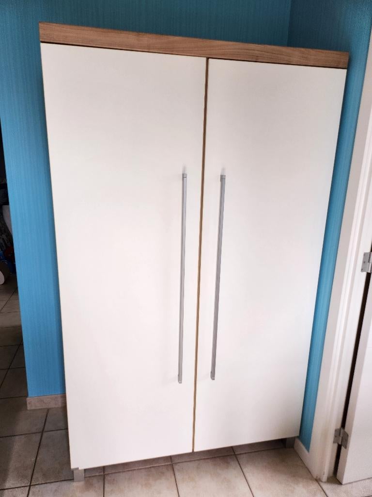 Kleerkast 2-deurs + commode, Overige materialen, 100 tot 150 cm, Zie foto's, Zo goed als nieuw