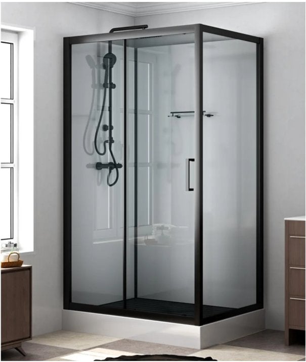 Nieuw! Douchecabine Excellence Marina 120 x 90 zwart douche, Huis en Inrichting, Ophalen, 100 tot 150 cm, 200 cm of meer, 75 cm of meer